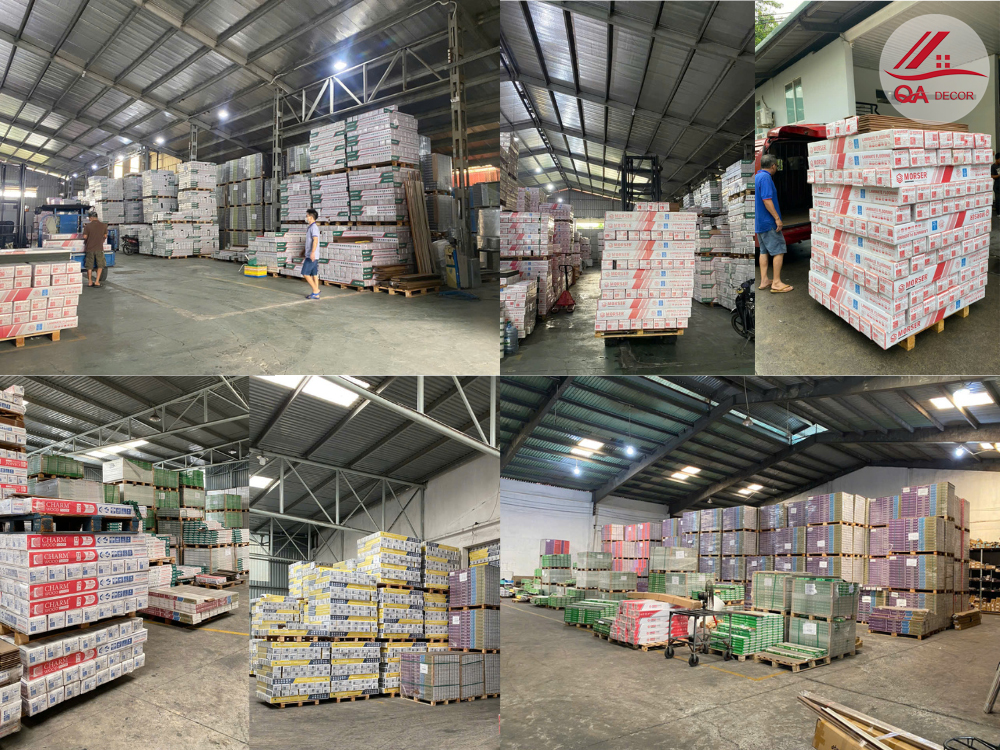 Kho hàng lớn với diện tích hơn 1000m2