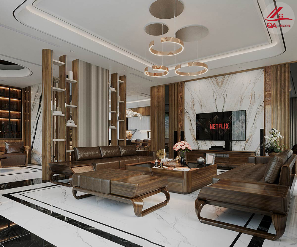 Thiết Kế Nội Thất Biệt Thự Gỗ Óc Chó Cao Cấp Tại Quận Gò Vấp 3 thiết kế nội thất biệt thự