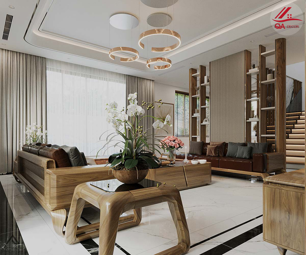 Thiết Kế Nội Thất Biệt Thự Gỗ Óc Chó Cao Cấp Tại Quận Gò Vấp 4 thiết kế nội thất biệt thự