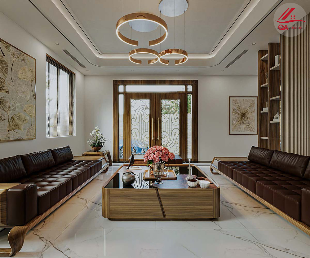 Thiết Kế Nội Thất Biệt Thự Gỗ Óc Chó Cao Cấp Tại Quận Gò Vấp 2 thiết kế nội thất biệt thự