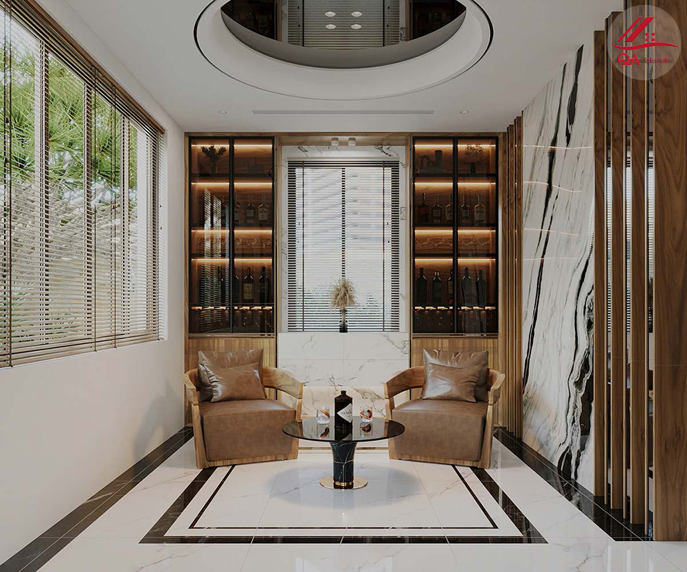 Thiết Kế Nội Thất Biệt Thự Gỗ Óc Chó Cao Cấp Tại Quận Gò Vấp 7 thiết kế nội thất biệt thự