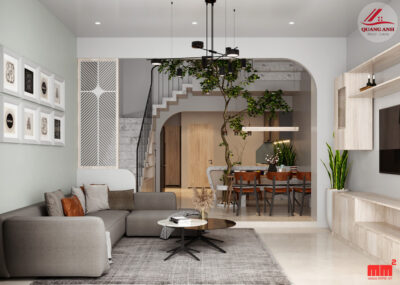 thiết kế nội thất nhà phố tại Long An