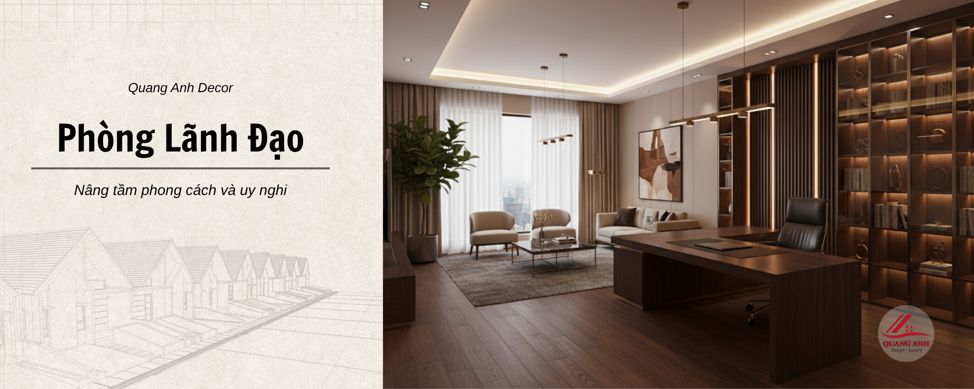 thiết kế nội thất phòng giám đốc