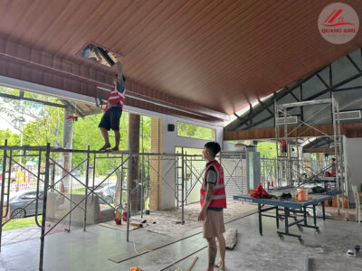 Thi công vách trang trí