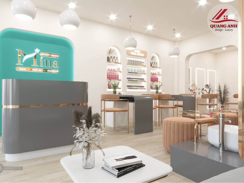 thiết kế thi công nội thất tiệm nail
